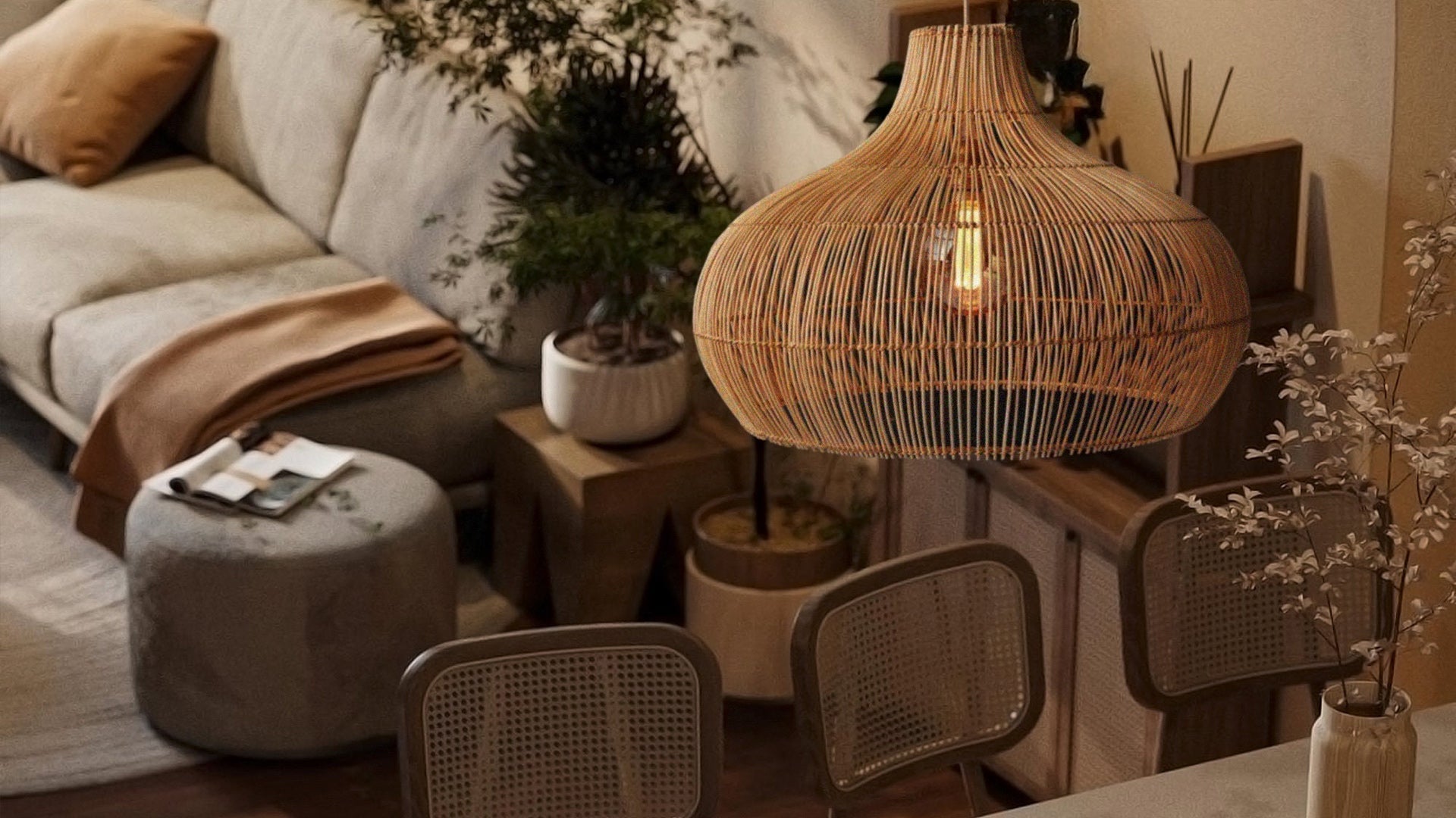 Light Up Your Space With The Warmth Of Our Rattan Collection