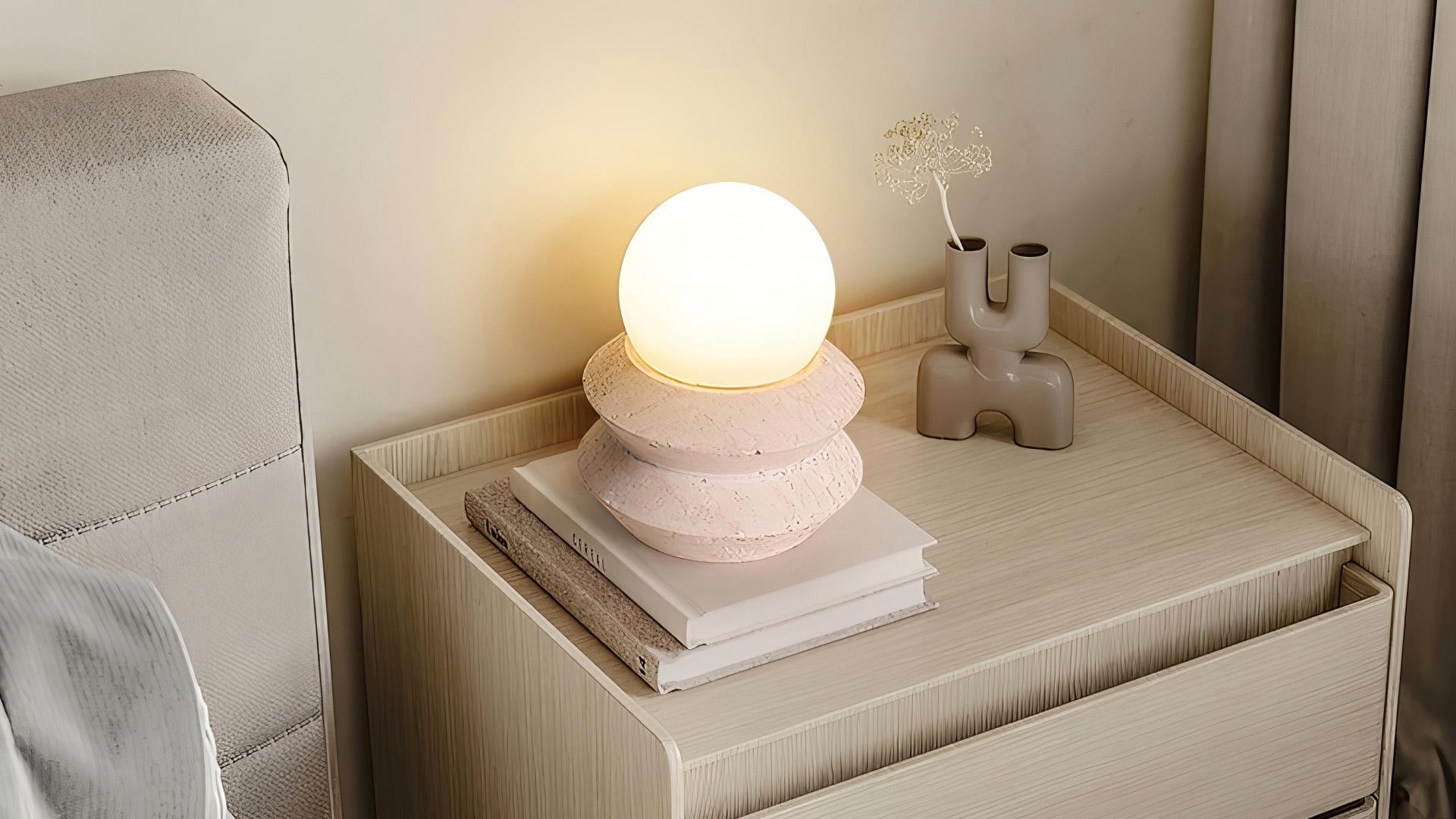 Natural Glow for Independence: Travertine Table Lamps