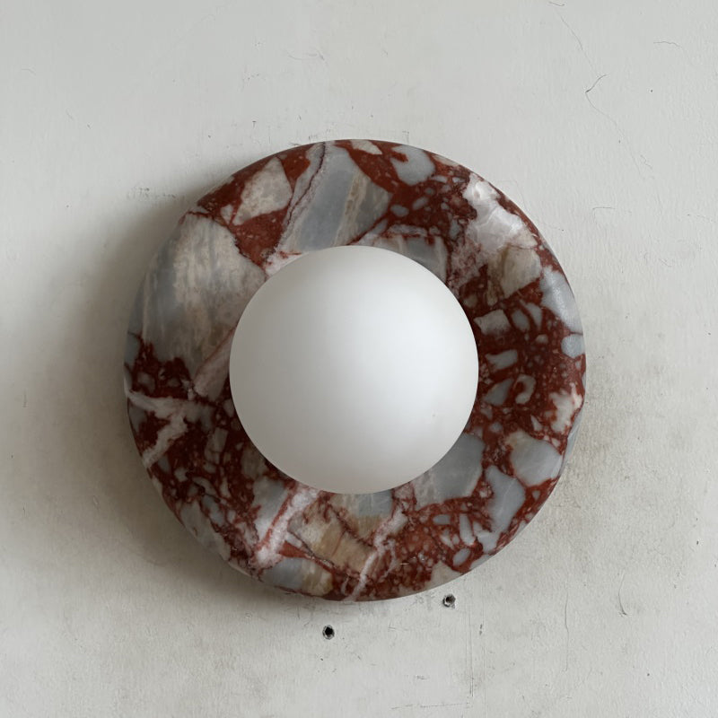 Orli Red Marble Sconce