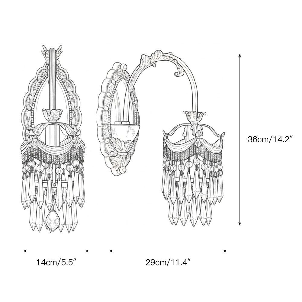 Evangeline Brass Wall Lamp