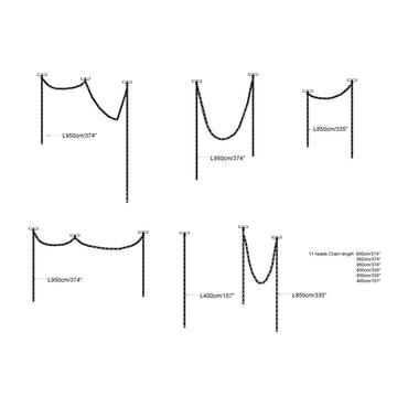 Figure Spanish Chain Alabaster Chandelier — Dimension drawings 10