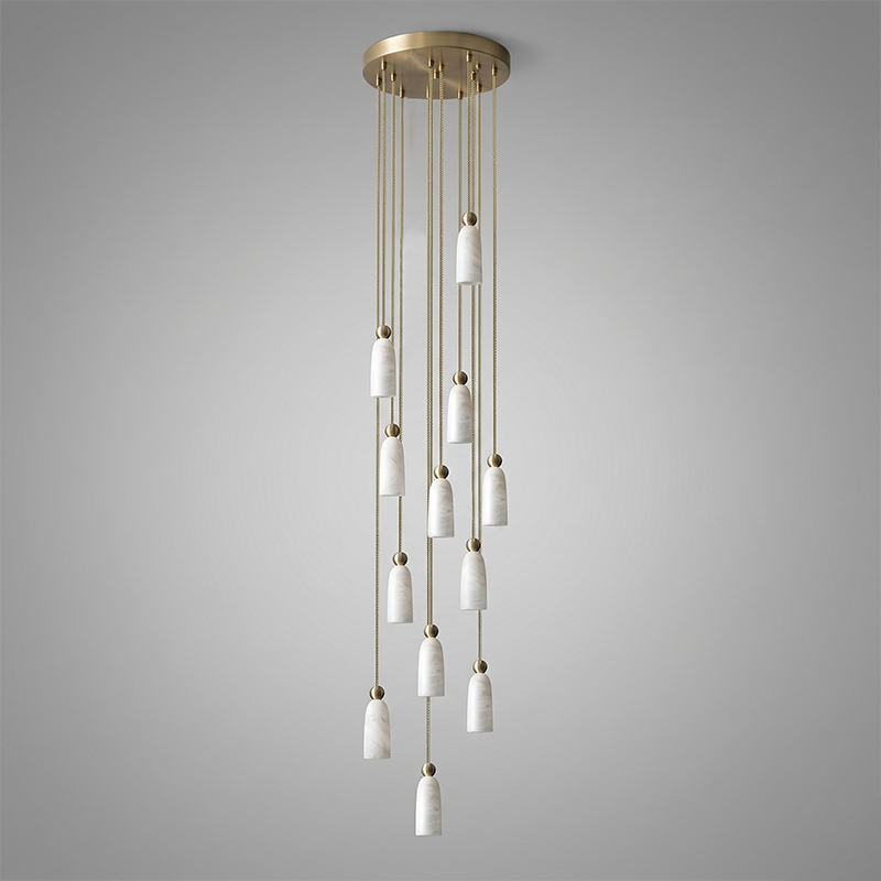 Figure Spanish Alabaster Pendant Light