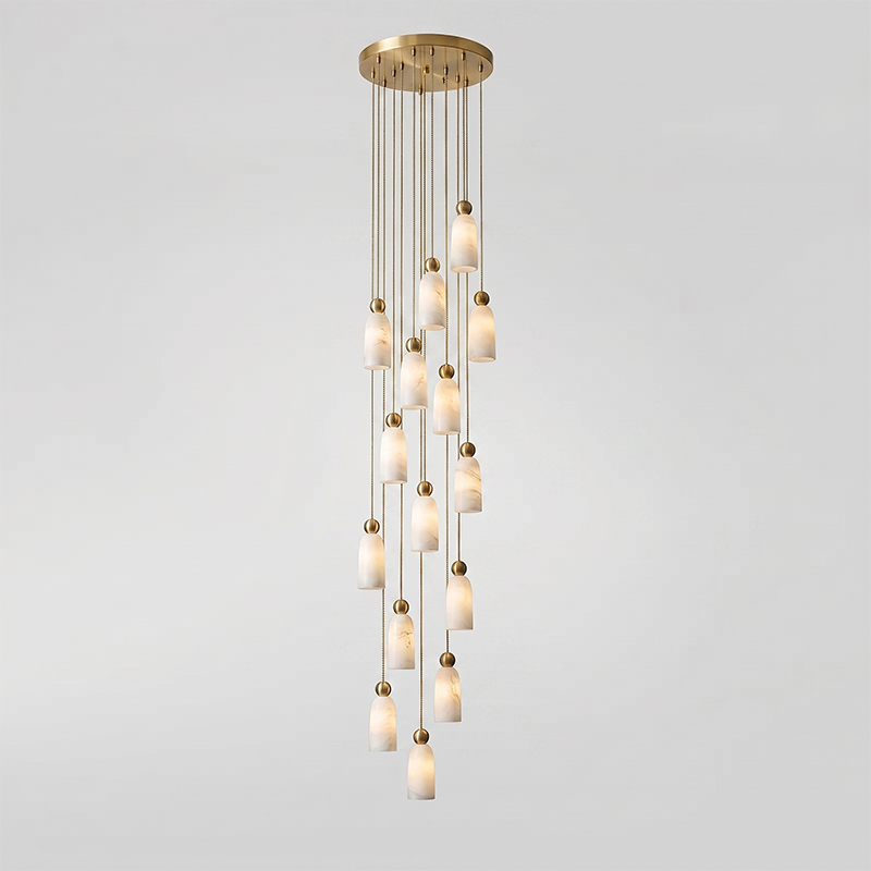 Figure Spanish Alabaster Pendant Light