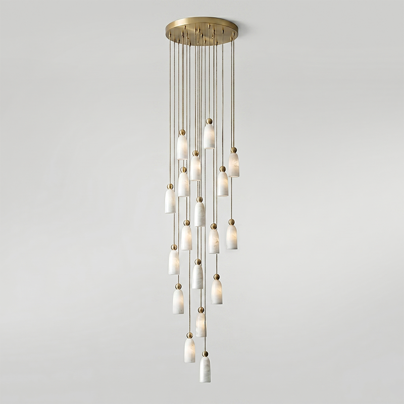 Figure Spanish Alabaster Pendant Light