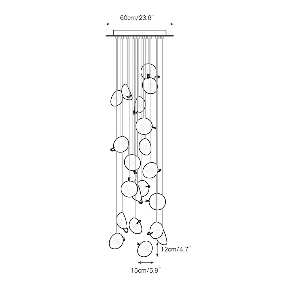 Mesh Glass Cluster Chandelier