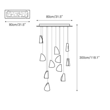 21 Thin Porcelain Pendant Lamp – detail 7 — Dimension drawings 5