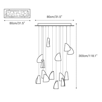 21 Thin Porcelain Pendant Lamp – detail 8 — Dimension drawings 6