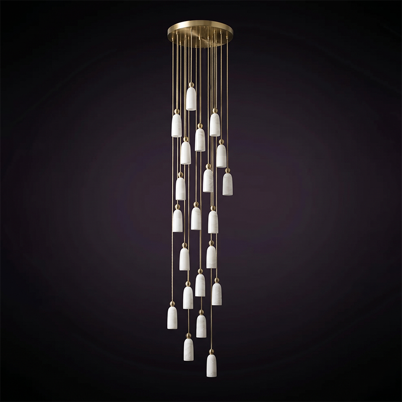 Figure Spanish Alabaster Pendant Light