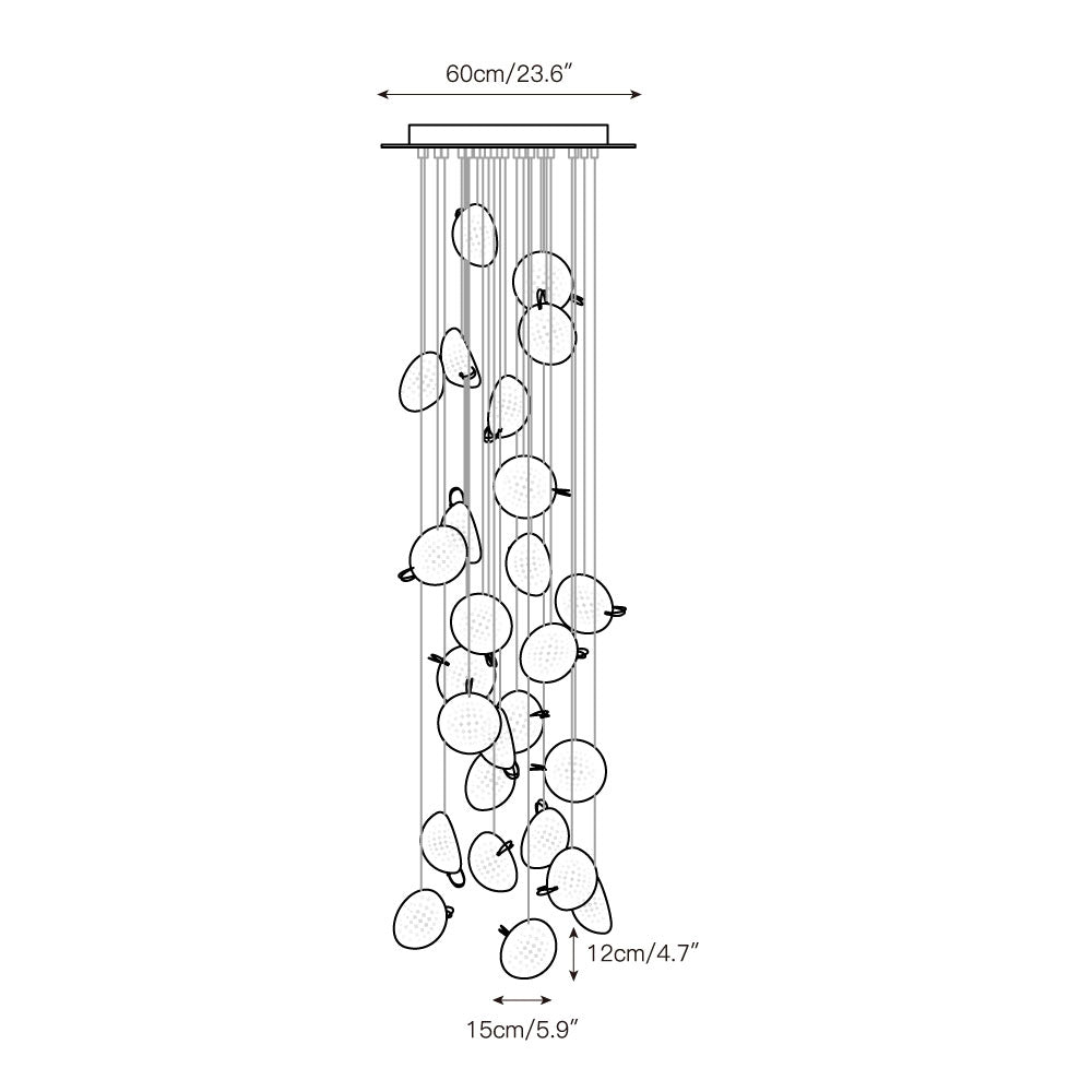 Mesh Glass Cluster Chandelier