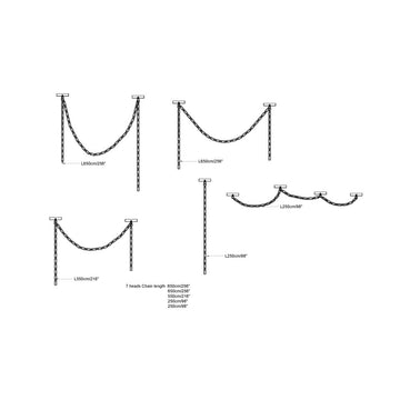 Figure Spanish Chain Alabaster Chandelier — Dimension drawings 9