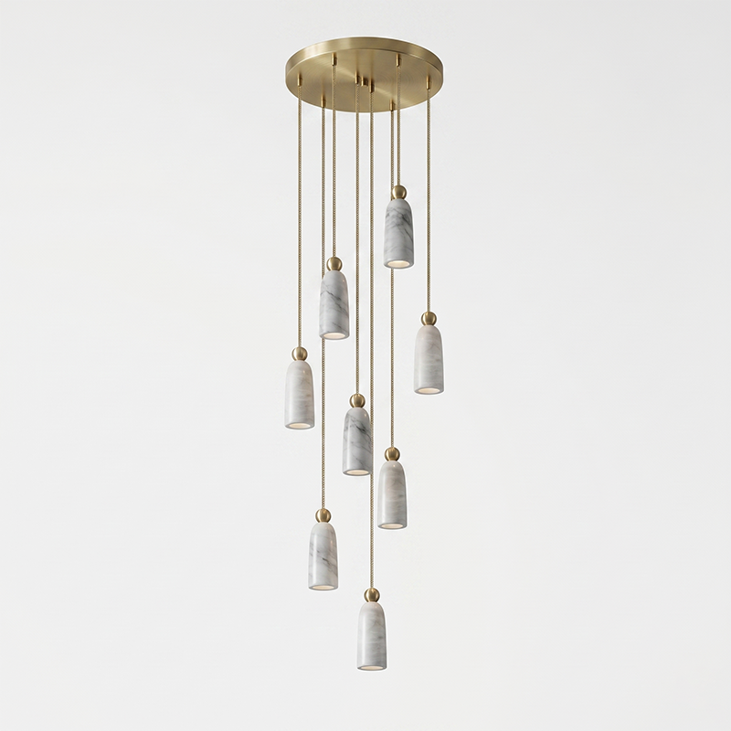 Figure Spanish Alabaster Pendant Light