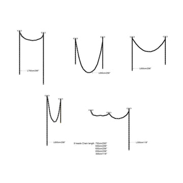Figure Spanish Chain Alabaster Chandelier — Dimension drawings 11