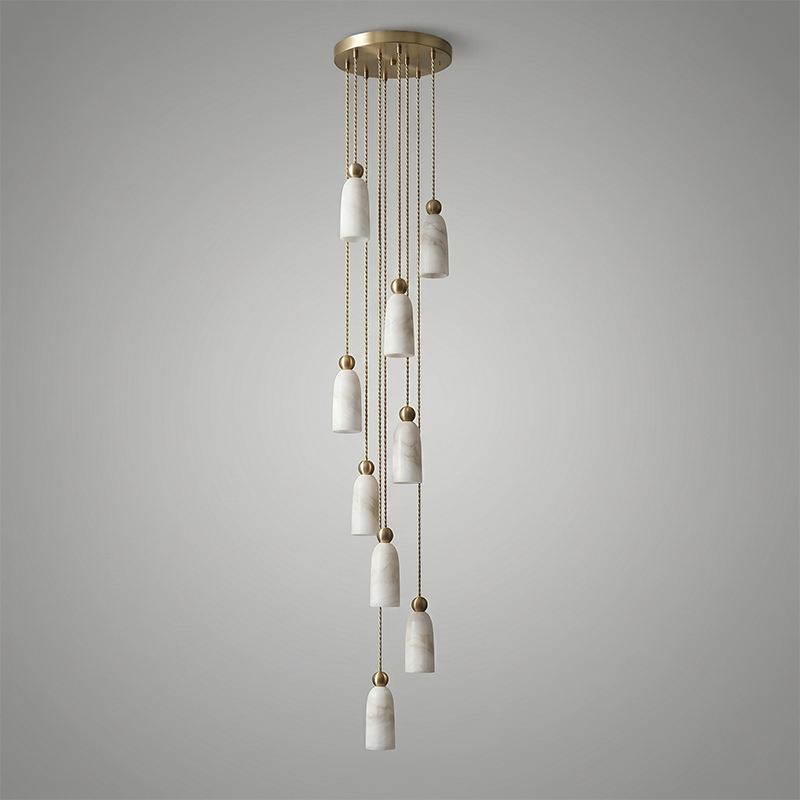 Figure Spanish Alabaster Pendant Light