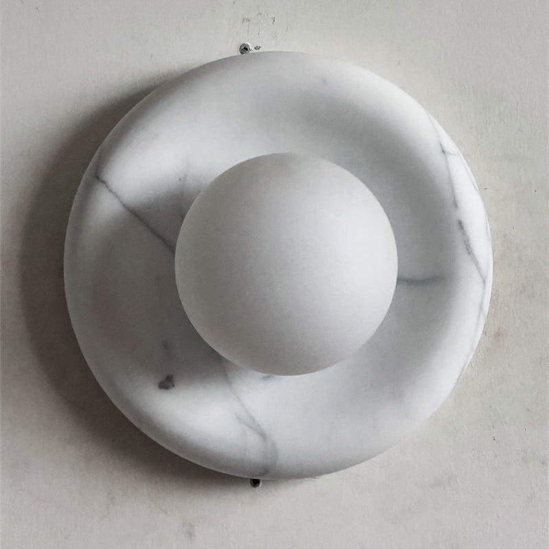 Orli White Marble Sconce