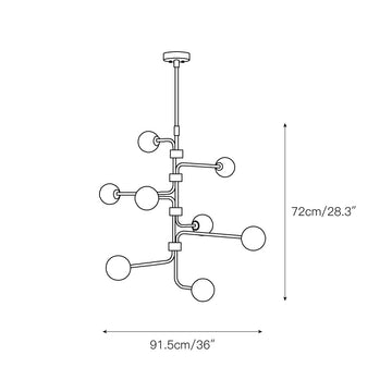Aballs Chandelier – detail 3 — Dimension drawings 1