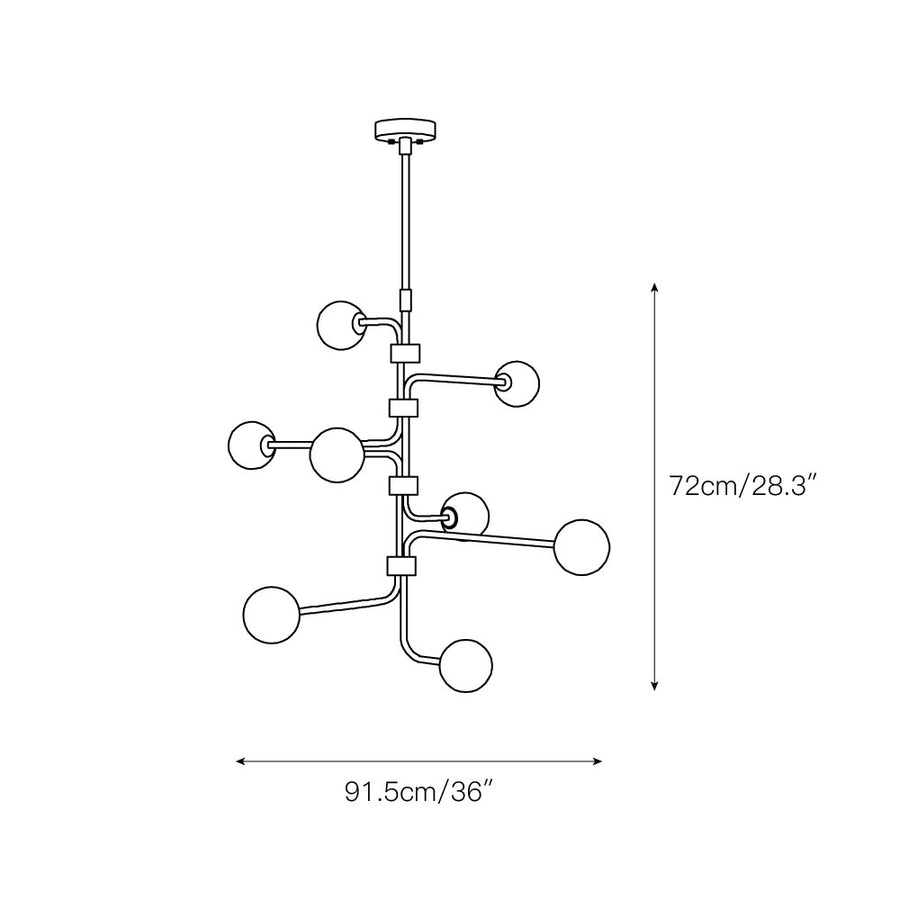 Aballs Chandelier – detail 3 — Dimension drawings 1