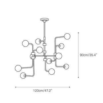 Aballs Chandelier – detail 4 — Dimension drawings 2