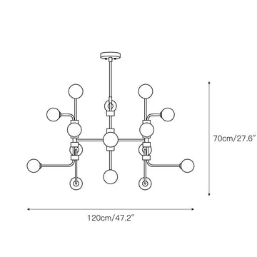 Aballs Chandelier – detail 5 — Dimension drawings 3