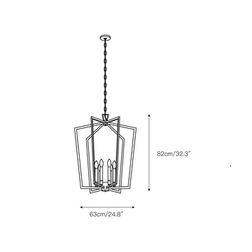 Abbotswell Chandelier – detail 5 — Dimension drawings 2