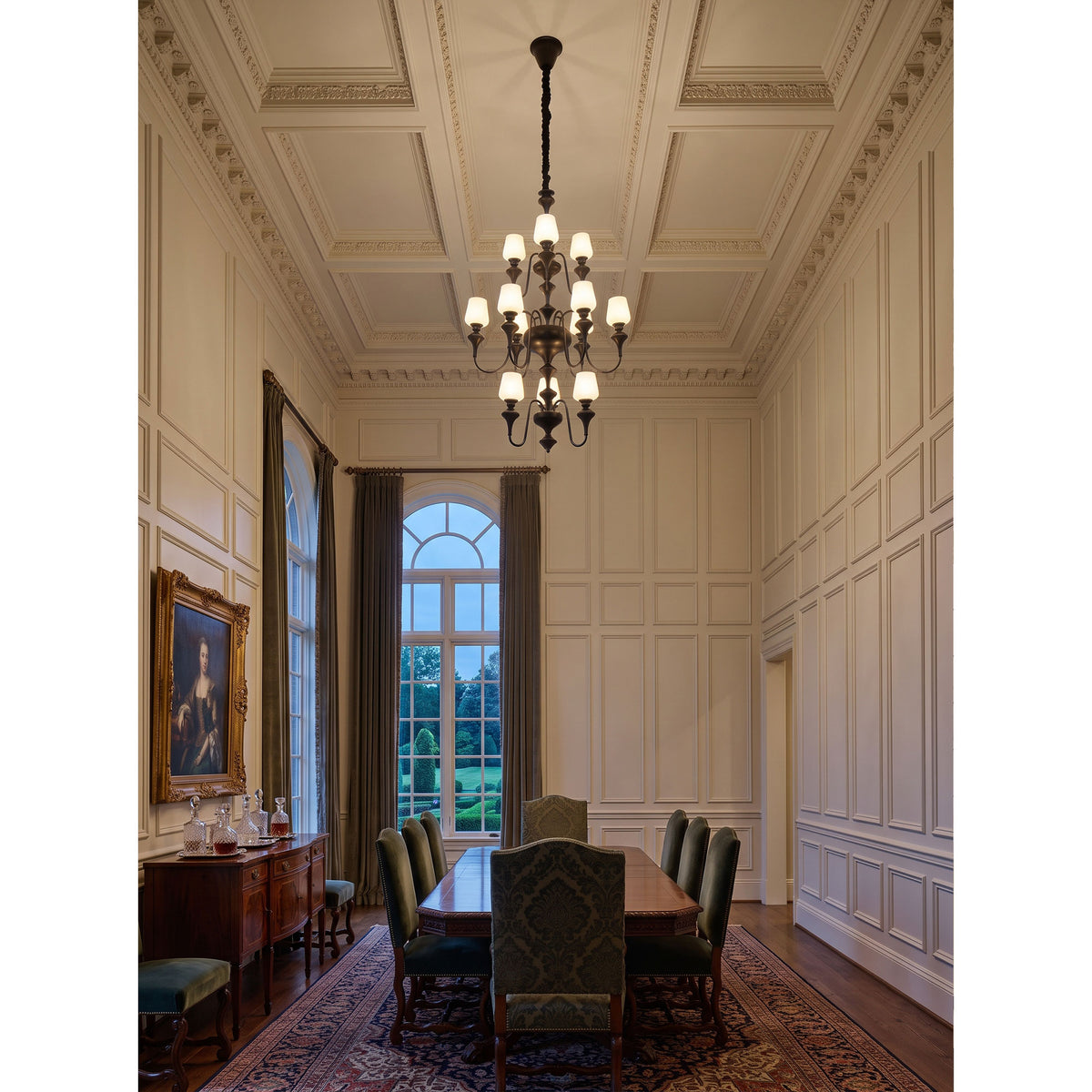 Abrahamson Shaded Tiered Chandelier