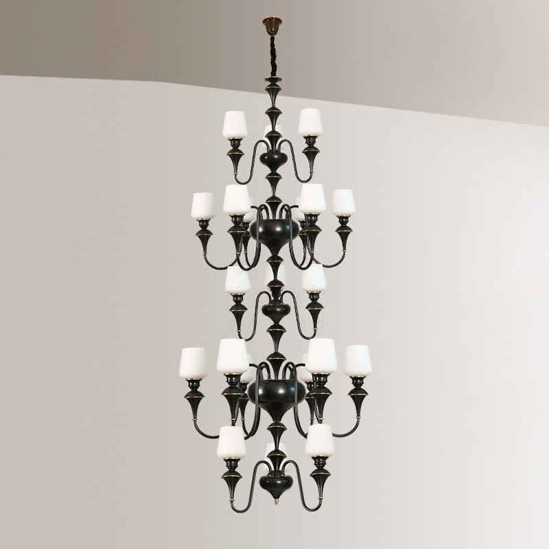 Abrahamson Shaded Tiered Chandelier