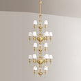 Load image into Gallery viewer, Abrahamson Shaded Tiered Chandelier
