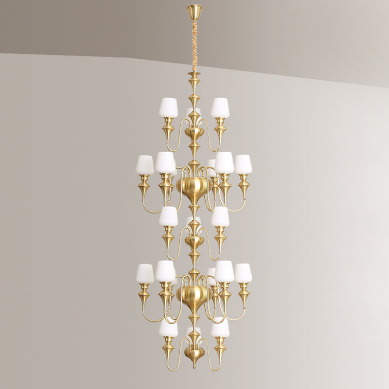 Abrahamson Shaded Tiered Chandelier