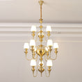 Load image into Gallery viewer, Abrahamson Shaded Tiered Chandelier
