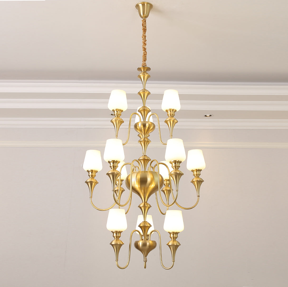 Abrahamson Shaded Tiered Chandelier