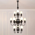 Load image into Gallery viewer, Abrahamson Shaded Tiered Chandelier
