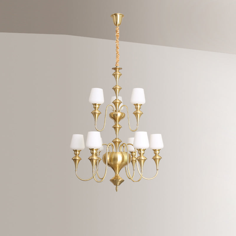 Abrahamson Shaded Tiered Chandelier