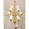 Load image into Gallery viewer, Abrahamson Shaded Tiered Chandelier
