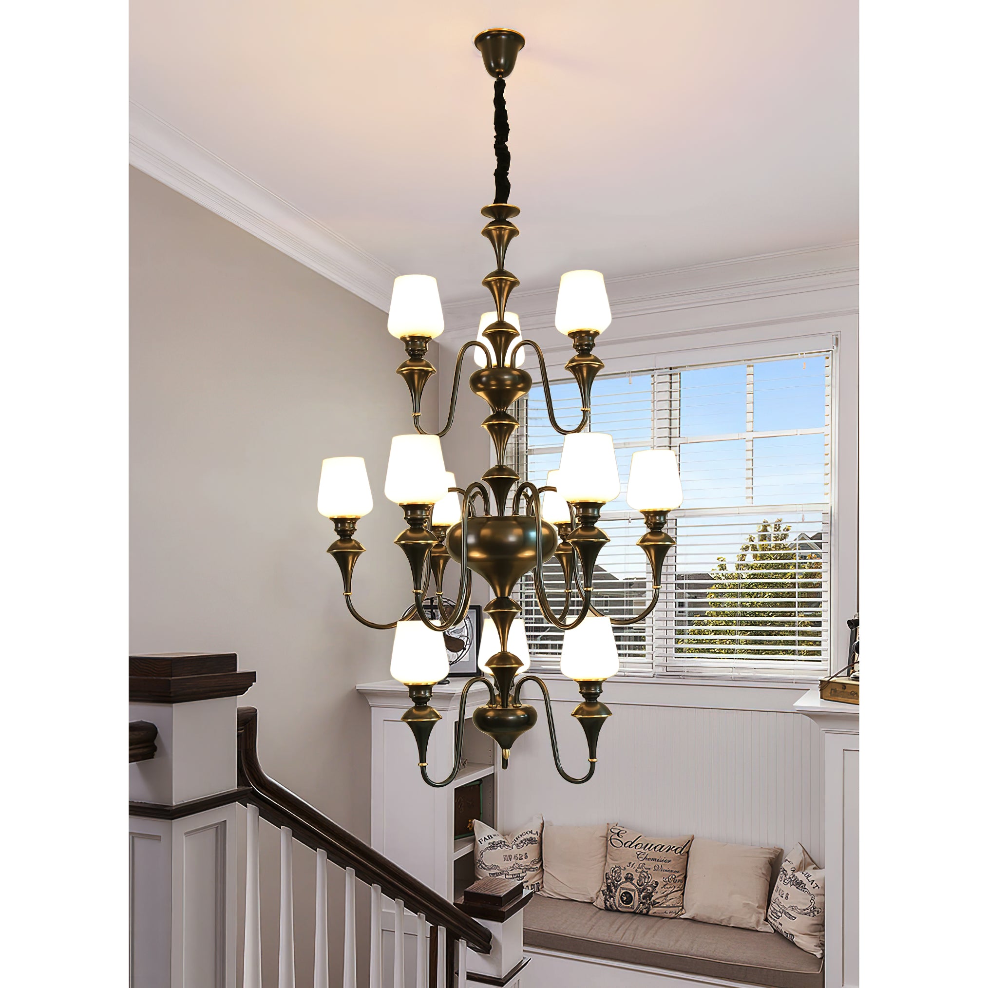 Abrahamson Shaded Tiered Chandelier