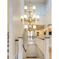 Load image into Gallery viewer, Abrahamson Shaded Tiered Chandelier
