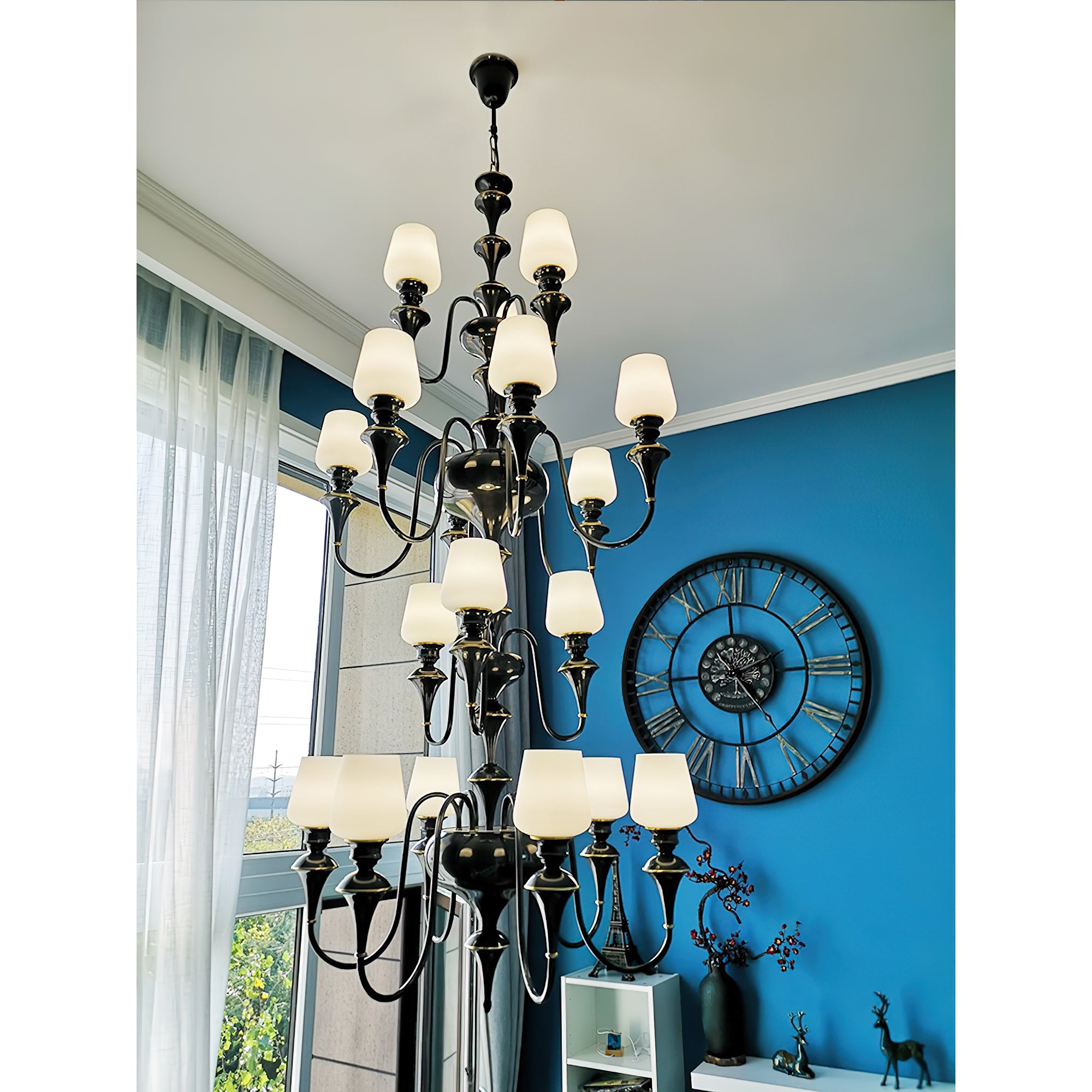 Abrahamson Shaded Tiered Chandelier