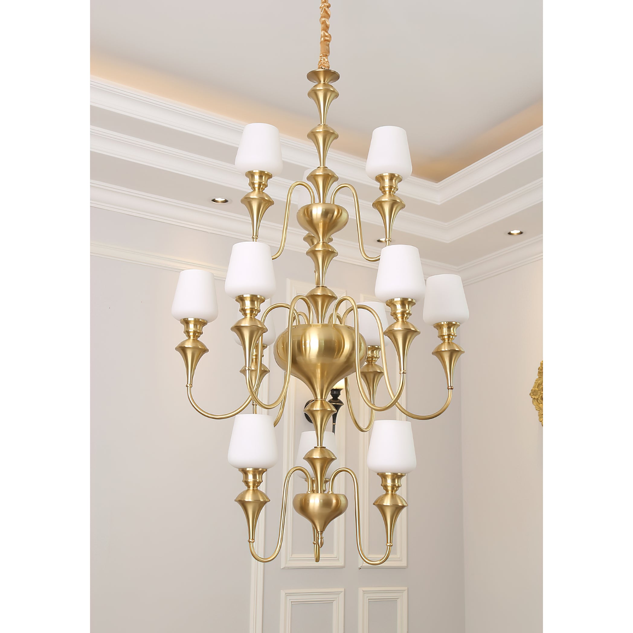 Abrahamson Shaded Tiered Chandelier