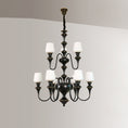 Load image into Gallery viewer, Abrahamson Shaded Tiered Chandelier
