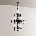 Load image into Gallery viewer, Abrahamson Shaded Tiered Chandelier
