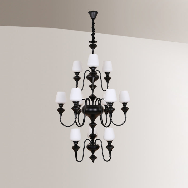 Abrahamson Shaded Tiered Chandelier