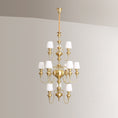 Load image into Gallery viewer, Abrahamson Shaded Tiered Chandelier
