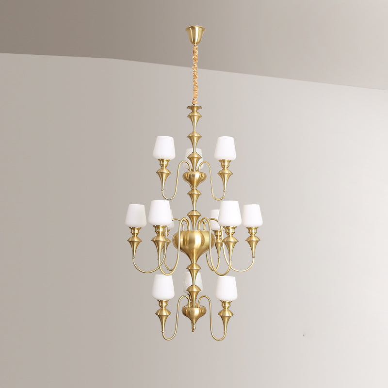 Abrahamson Shaded Tiered Chandelier