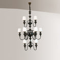 Load image into Gallery viewer, Abrahamson Shaded Tiered Chandelier
