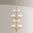 Load image into Gallery viewer, Abrahamson Shaded Tiered Chandelier
