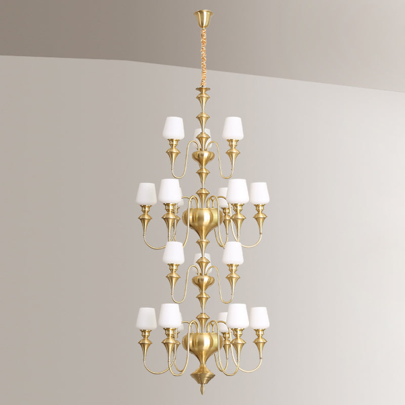 Abrahamson Shaded Tiered Chandelier