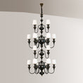 Load image into Gallery viewer, Abrahamson Shaded Tiered Chandelier
