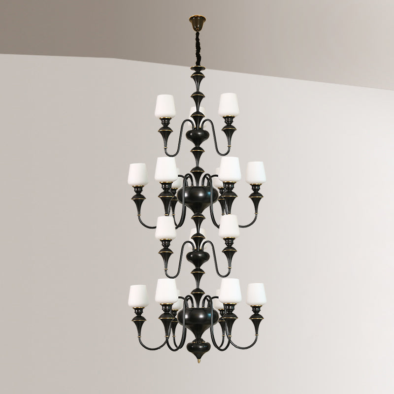 Abrahamson Shaded Tiered Chandelier