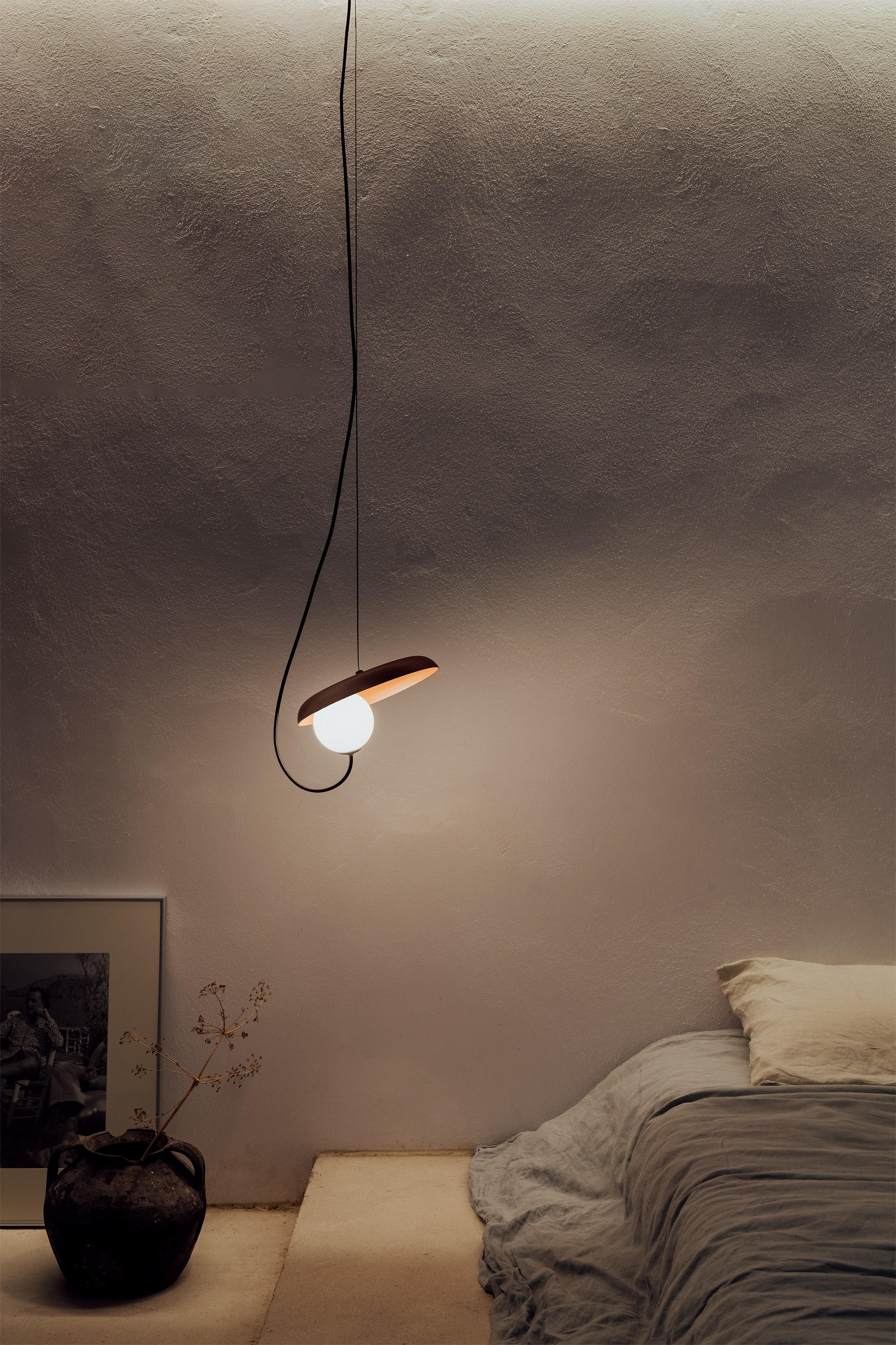 Lampe à suspension à disque acoustique