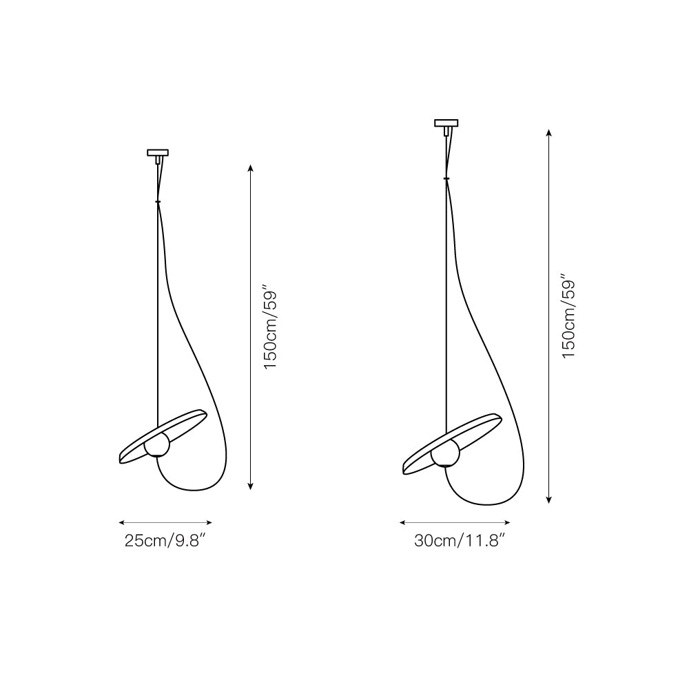 Lampe à suspension à disque acoustique