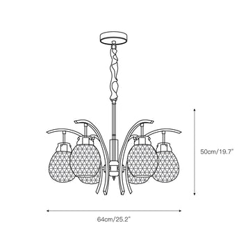 Adams Chandelier – detail 3 — Dimension drawings 1