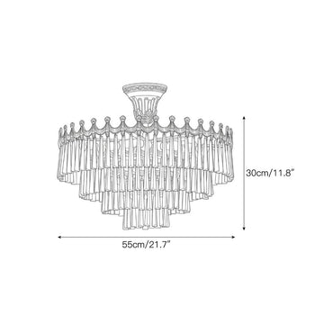 Adelaide Flush Mount Ceiling Light – detail 3 — Dimension drawings 1
